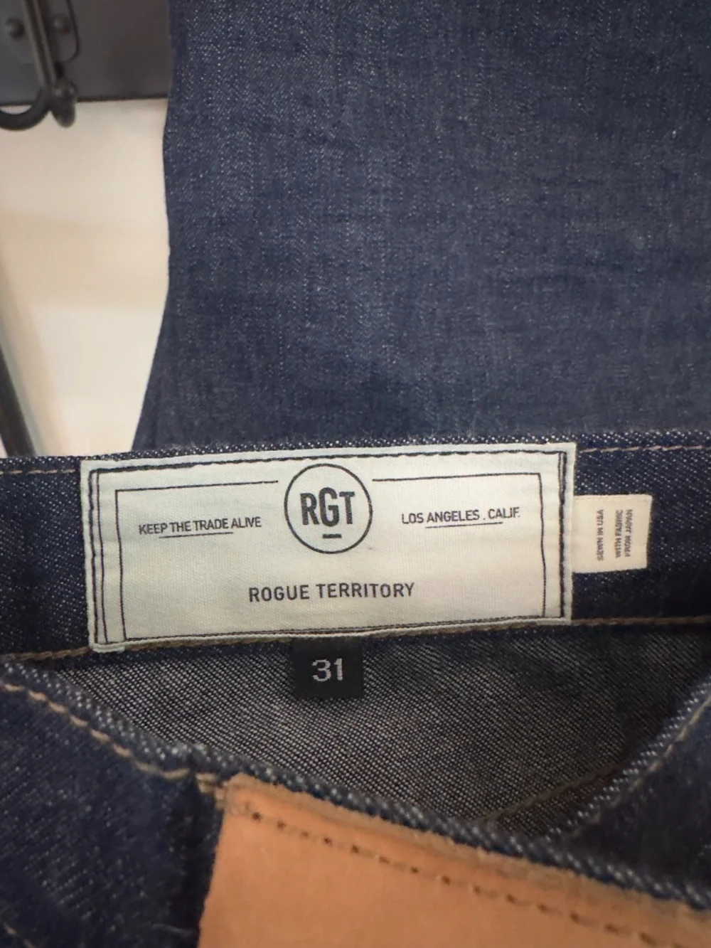 Rogue Territory Stanton 11oz Indigo Selvedge Jeans Men’s 31 Slim Taper Madein LA